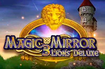 magic mirror 3 lions deluxe slot logo