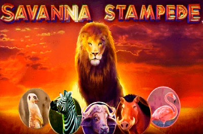 savanna stampede slot logo