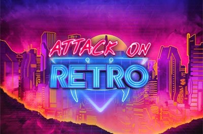 attack on retro slot logo