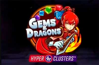 gems and dragons slot logo