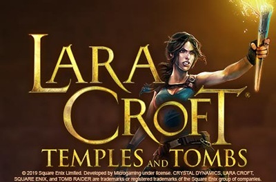 lara croft temples and tombs slot logo