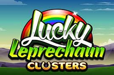 lucky leprechaun clusters slot logo