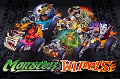 monster wheels slot logo