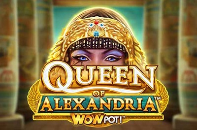 queen of alexandria wowpot slot logo