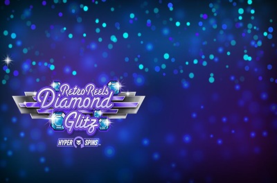 retro reels diamond glitz slot logo