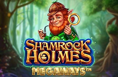 shamrock holmes megaways slot logo