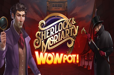 sherlock and moriarty slot logo