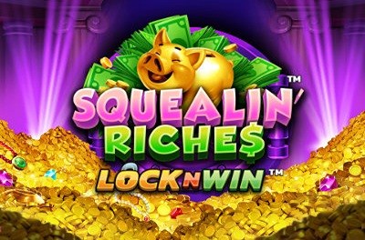 squealin riches slot logo