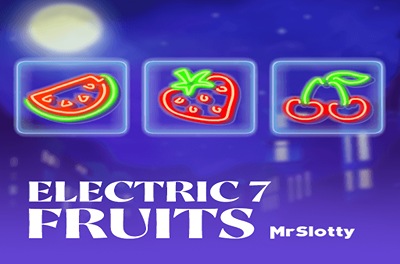 electric 7 fruits slot logo