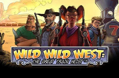 wild wild west the great train heist slot logo