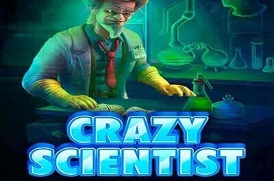 crazy scientist slot logo