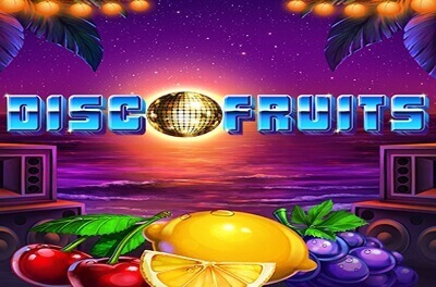 disco fruits slot logo