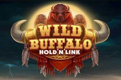 wild buffalo hold n link slot logo