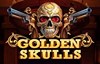golden skulls slot logo