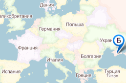 Игроная зона в Ялте на карте