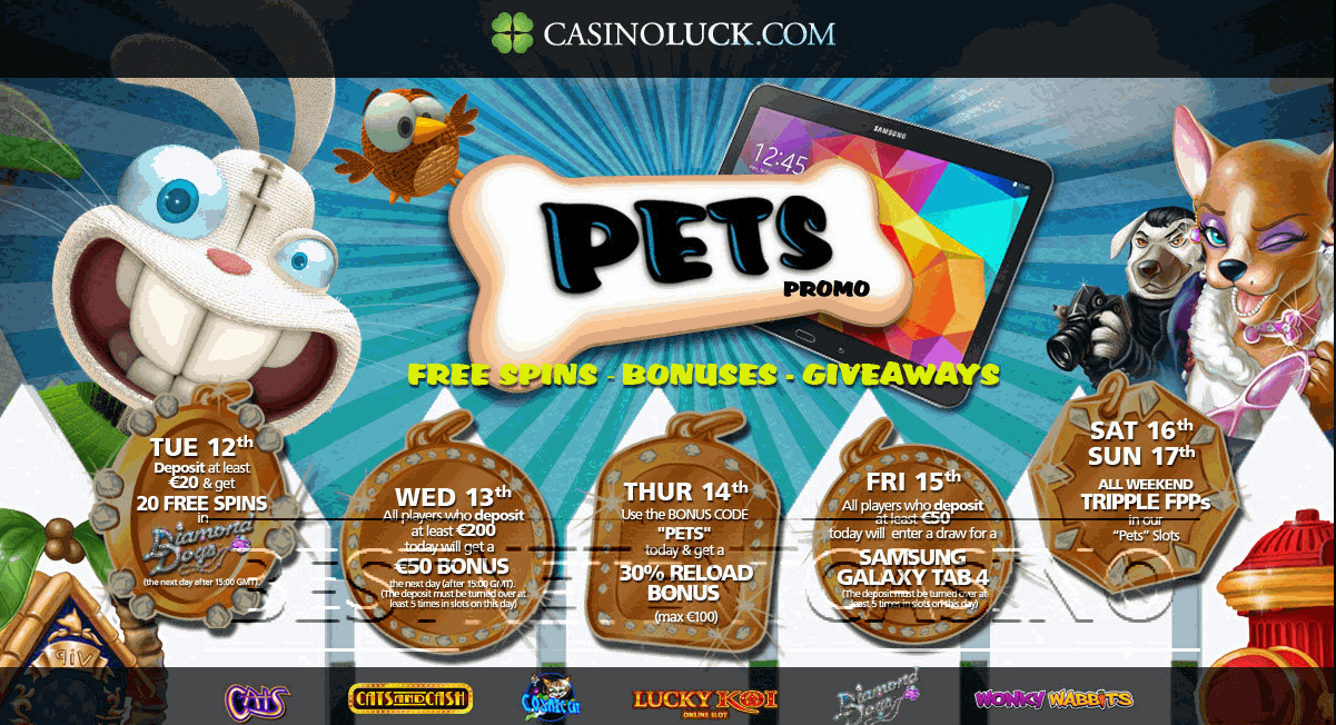 Pets promotion at Casinoluck