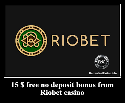 15 $ free no deposit bonus from Riobet casino