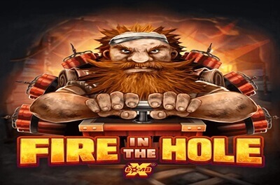 fire in the hole slot logo