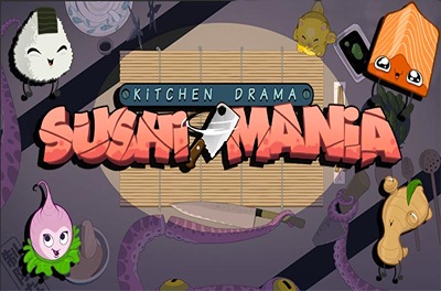 kitchen drama sushi mania slot logo
