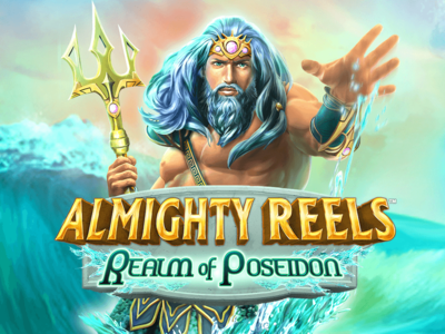 almighty reels realm poseidon slot logo