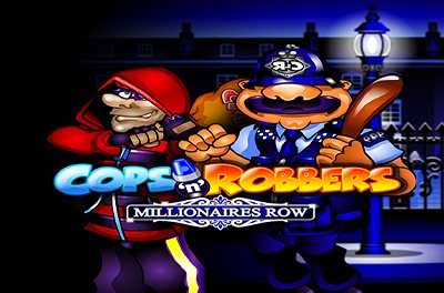 cops n robbers millionaires row slot logo