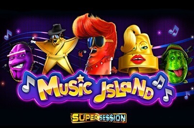 music island slot logo