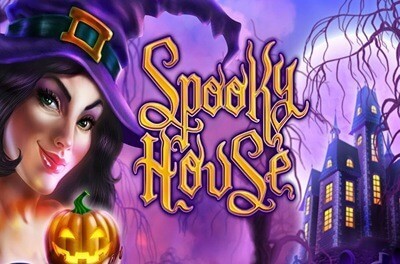 spooky house slot logo