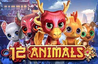 12 animals slot logo