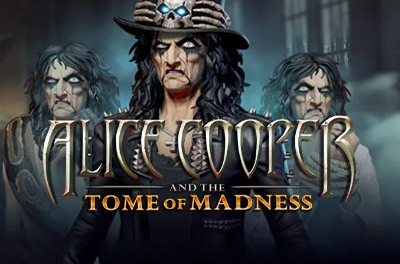 alice cooper tome of madness slot logo