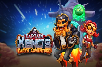 captain xenos earth adventure slot logo