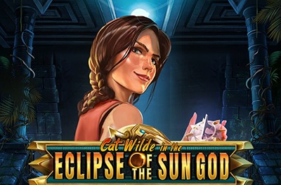 cat wilde in the eclipse of the sun god slot logo