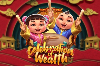 celebration of wealth slot logo