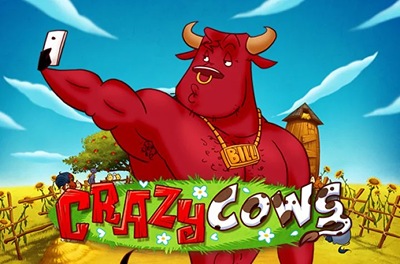 crazy cows slot logo