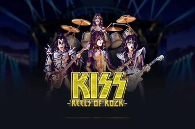 kiss reels of rock slot logo