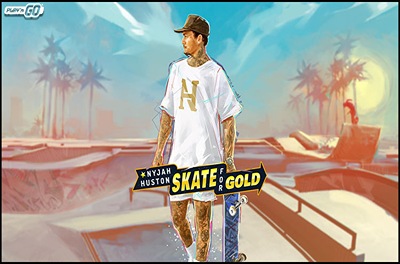 nyjah huston skate for gold slot logo