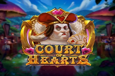 rabbit hole riches court of hearts slot logo