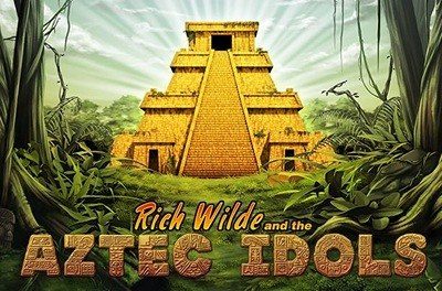 rich wilde and the aztec idols slot logo