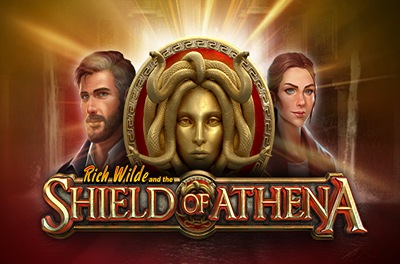 rich wilde and the shield of athena slot logo