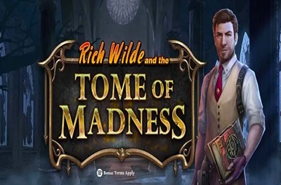 rich wilde and the tome of madness slot logo