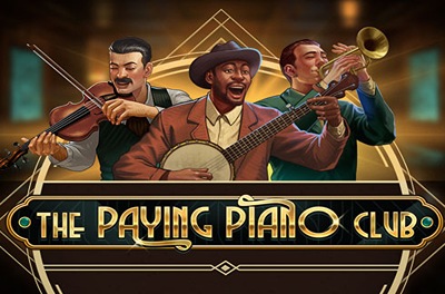 the paying piano club slot logo