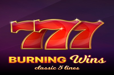 burning wins slot logo