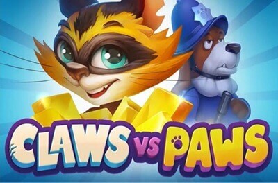 claws vs paws slot logo