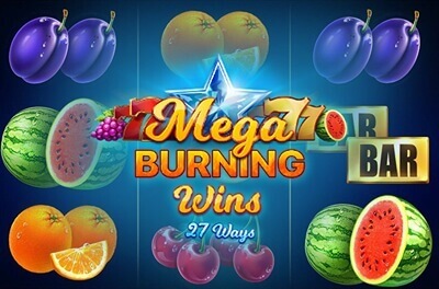 mega burning wins slot logo