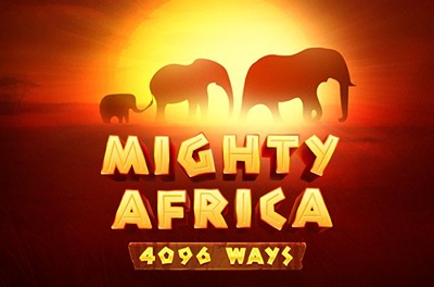 mighty africa 4096 ways slot logo