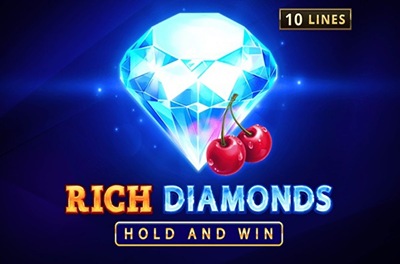 rich diamonds hold and win slot logo