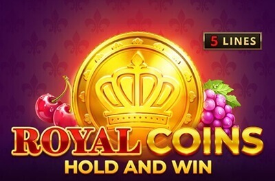 royal coins hold and win slot logo