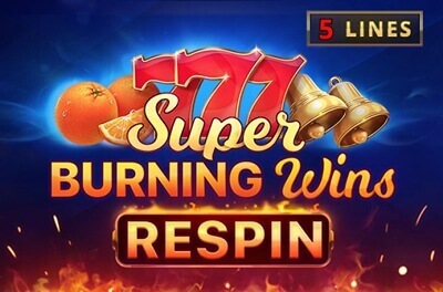 super burning wins respin slot logo