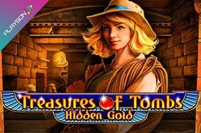 treasures of tomb hidden gold slot logo