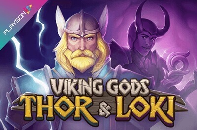 viking gods thor loki slot logo