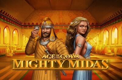 age of the gods mighty midas slot logo